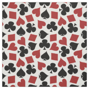 Poker-Spielkarte-Anzugs-Muster Stoff