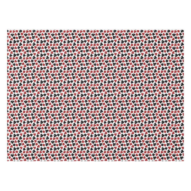 Poker-Spielkarte-Anzugs-Muster Tischdecke (Vorderseite (Horizontal))