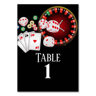 Poker-Spielkarte, Kasinoparty Tischnummer