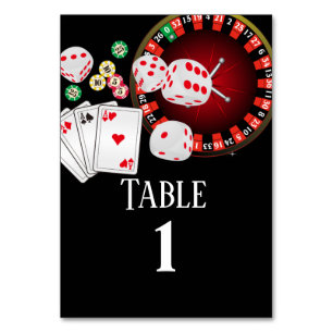Poker-Spielkarte, Kasinoparty Tischnummer