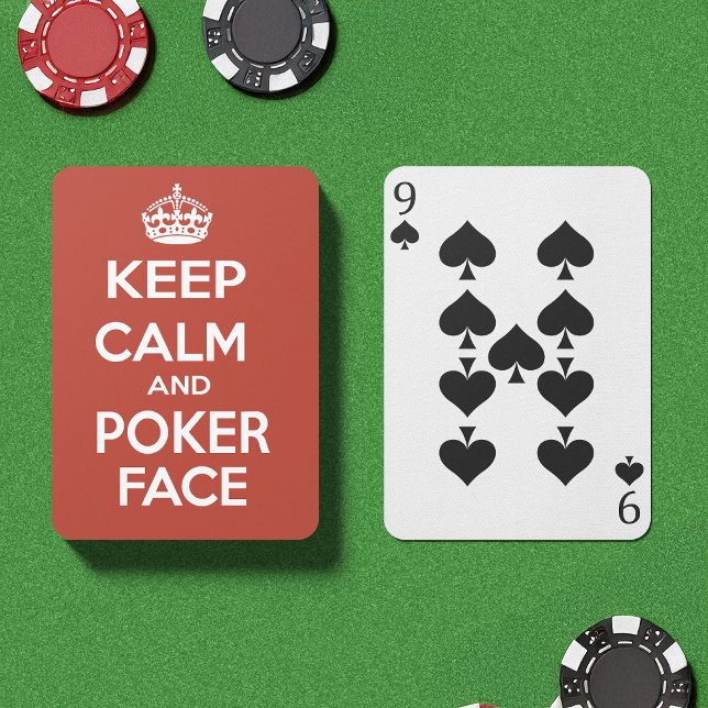 Poker Spielkarten ( Featuring a bit of word play on the phrase "Keep Calm and Carry On". Perfect for your poker nights!)