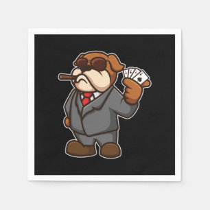 Poker Spielkarten für Hunde Cigar Casio Gambler-Ge Serviette