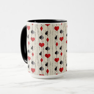 Poker Spielkartensymbole Tasse
