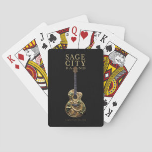 Poker spielt Karten mit Sage City Banddesign. Spielkarten
