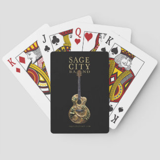 Poker spielt Karten mit Sage City Banddesign. Spielkarten