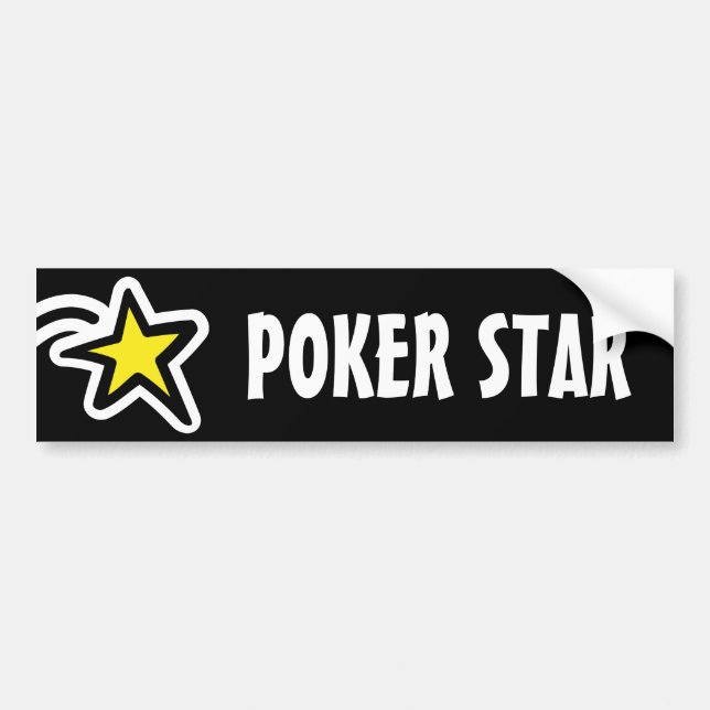 Poker-Stern-Autoaufkleber Autoaufkleber (Vorne)