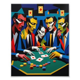 Poker-Strategie Abstrakte Geometrie Fotodruck