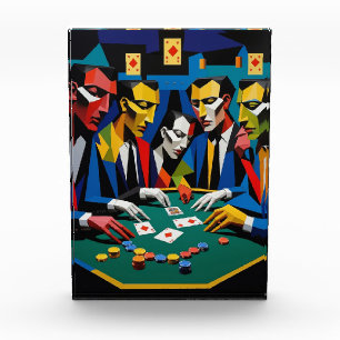 Poker-Strategie Abstrakte Geometrische Kunst Fotoblock