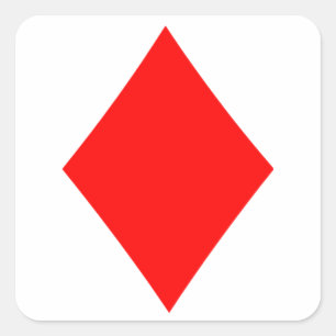 Poker Suite Diamond Quadratischer Aufkleber