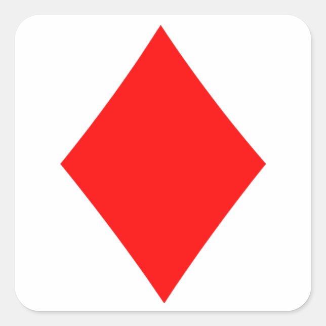 Poker Suite Diamond Quadratischer Aufkleber (Vorderseite)