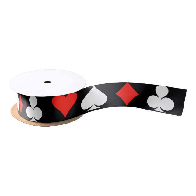 Poker-Symbole Satinband (Spule)