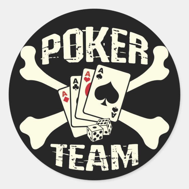 Poker Team Sticker (Vorderseite)