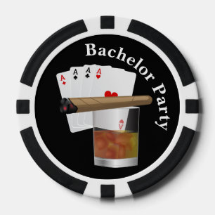Poker Theme Bachelor Party Einladung Poker Chip