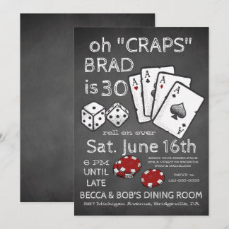 Poker Themed Party Einladung