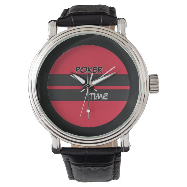 Poker Time Red Black Armbanduhr (Vorderseite)