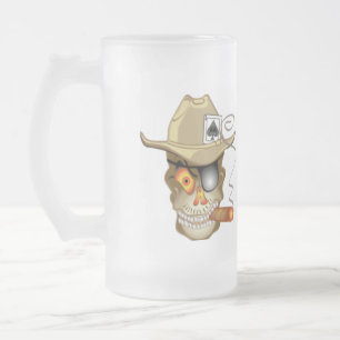 POKER TOURNAMENS Mattierte Glass Bier Tasse