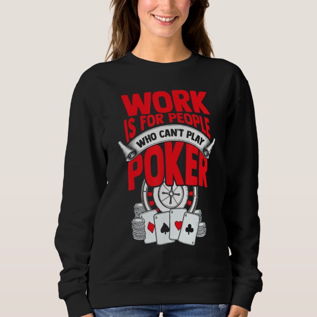 Poker Tshirt Casino Player Bluffing Ace Royal Flus (Vorderseite)