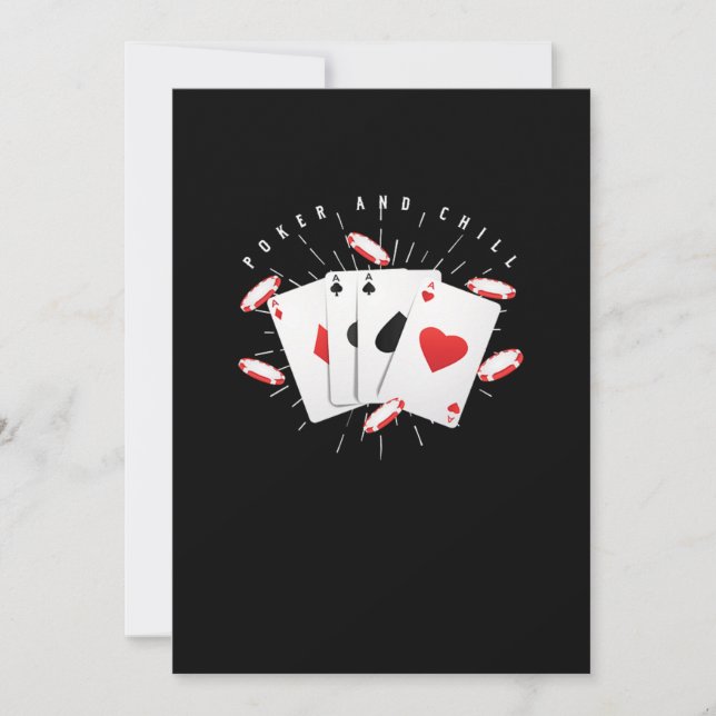 Poker und Kill Spielkarten Casino Glücksspiel Gesc Einladung (Vorderseite)
