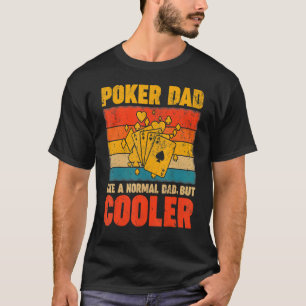 Poker Vater Vintag Retro Poker Game Vatertag T-Shirt
