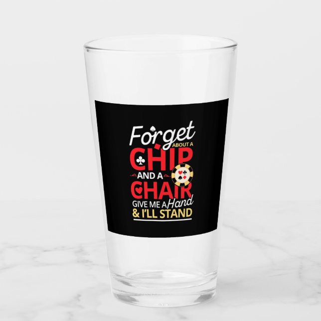 Poker vergessen einen Chip Glas (Vorderseite)