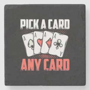 Poker Wählen Sie eine Karte aus. Steinuntersetzer