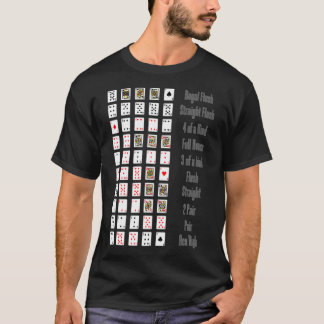 Poker Winning Hand Ranking Guide und Cheat Sheet F T-Shirt