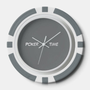 Poker-Zeit Grau Weiß Pokerchips