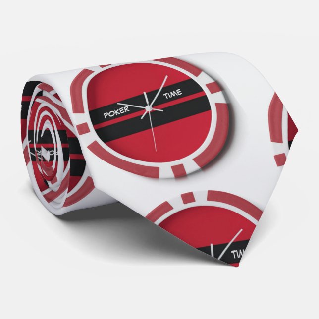 Poker Zeit  Krawatte (Gerollt)
