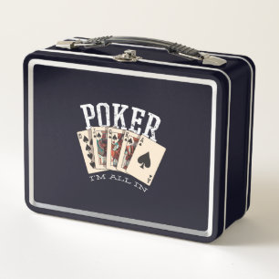 Poker-Zitat für Glücksspieler Metall Brotdose
