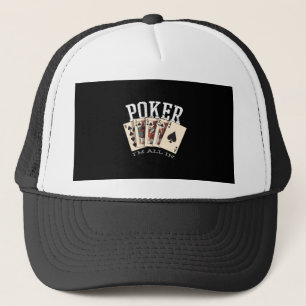 Poker-Zitat für Glücksspieler Truckerkappe