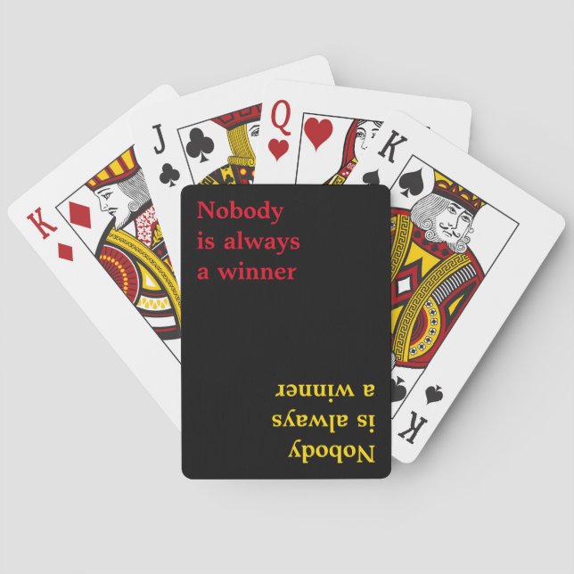 Poker zitiert Typografie Spielkarten (Rückseite)
