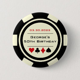 Poker zum Geburtstag Button