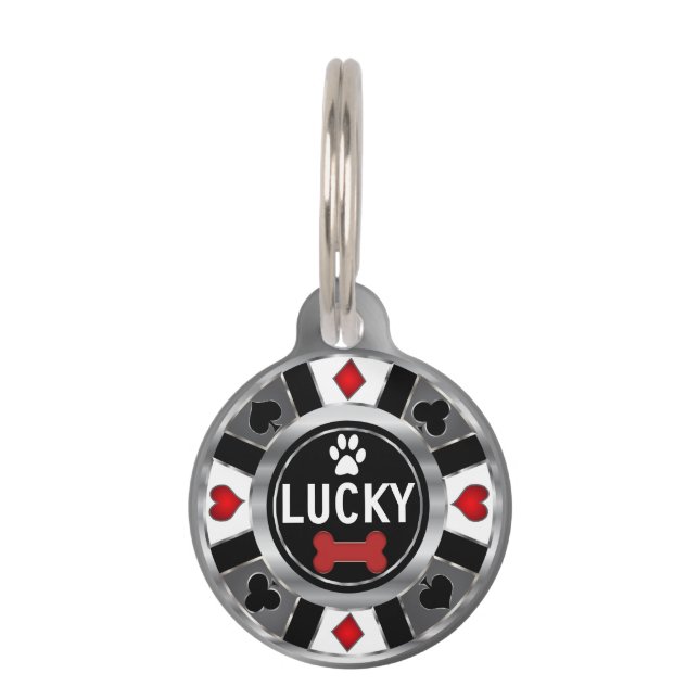 Pokerchip | Personalisieren Haustiermarke (Vorderseite)