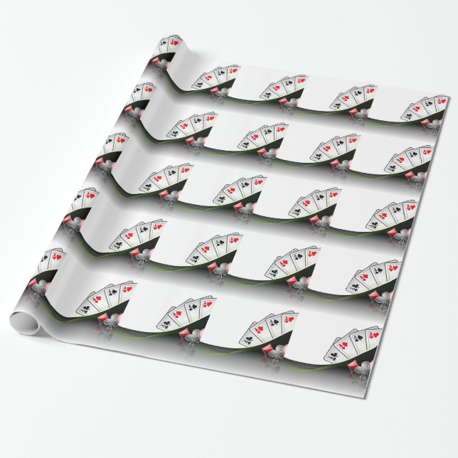 Pokerkarten- und -kasinosymbole geschenkpapier (Ungerollt)