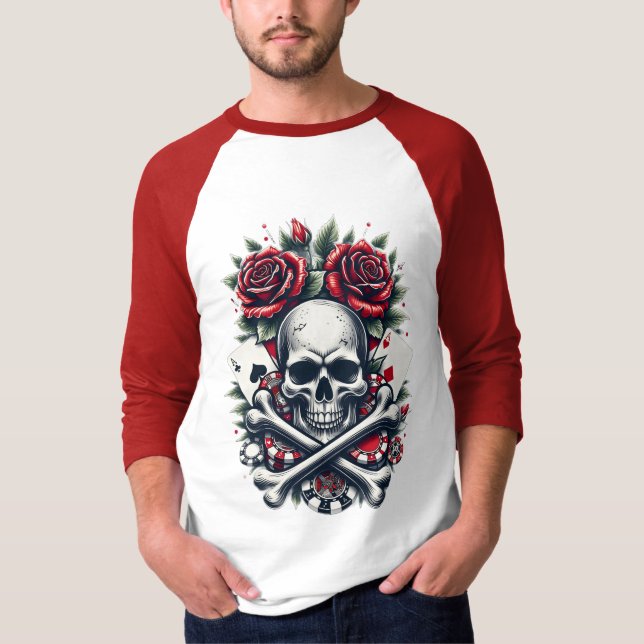 Pokerschädel T-Shirt (Vorderseite)