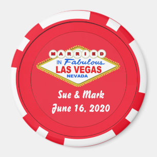 Pokerspiel-Chip-Magnet in Las Vegas verheiratet Magnet