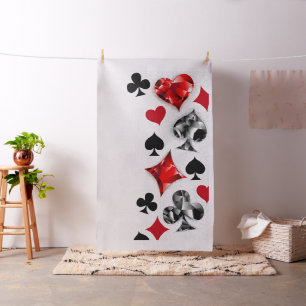 Pokerspieler Glücksspieler Spielkartensymbole Las Stoff