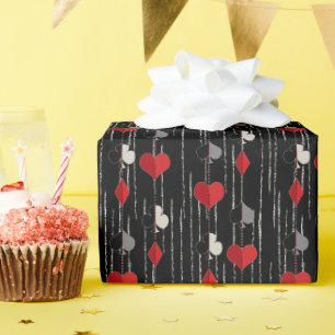 Pokerspielkartensymbole. Geschenkpapier