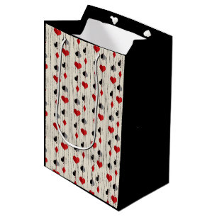 Pokerspielkartensymbole Mittlere Geschenktüte