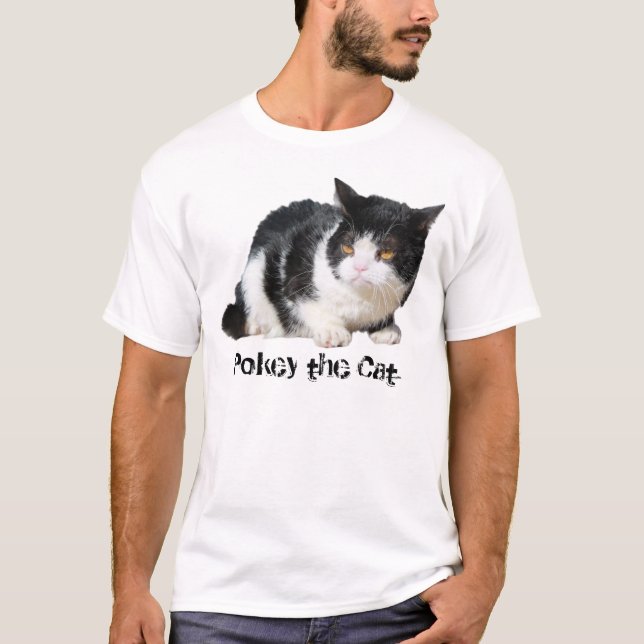 Pokey le chat - T-shirt (texte personnalisable) (Devant)