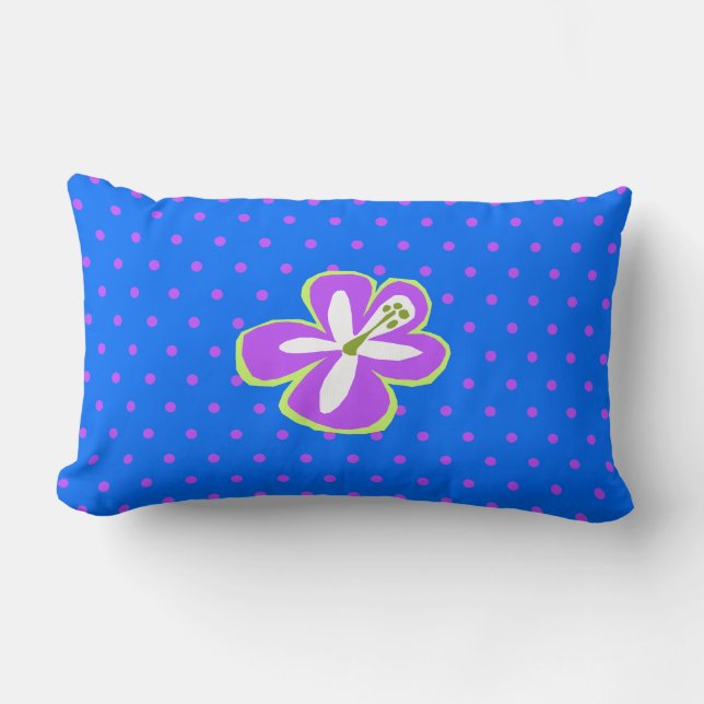 Pokii Hawaiian Hibiskus Reversible Lumbar Pillows Lendenkissen (Vorderseite)