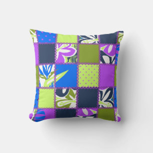 Pokii Hawaiian Patchwork-Reversible-Quadratkissen Kissen