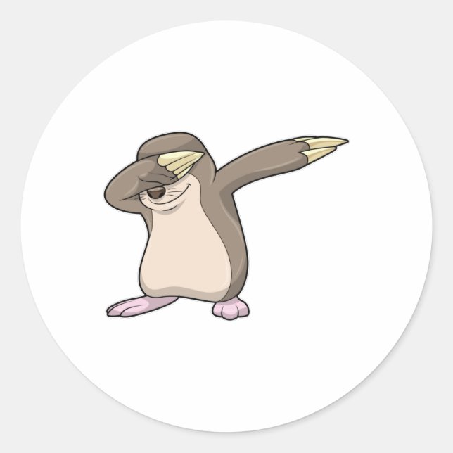 Pol beim Hip Hop Dance Dab Runder Aufkleber (Vorderseite)