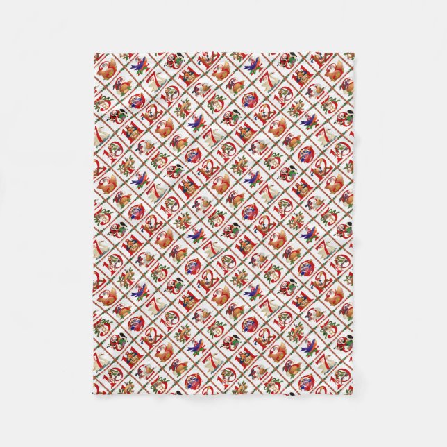 Polaire 12 Jours de couverture de Noël Imprimer (Devant)