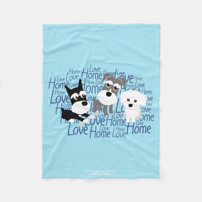 Polaire Amour, maison - couverture faite sur commande 1 (Devant)