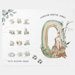 Polaire Animaux forestiers des bois Bébé Couverture de j