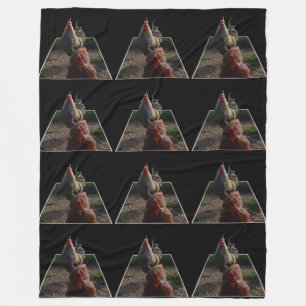 Polaire Art de coq tacheté en relief, grande couverture en