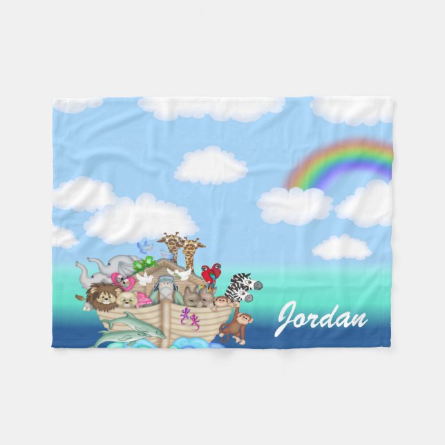 Polaire Baby shower d'arche de Noahs de couverture (Devant (Horizontal))