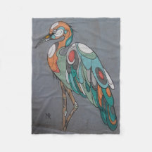Belle couverture d'ouatine de grue de mosaïque
