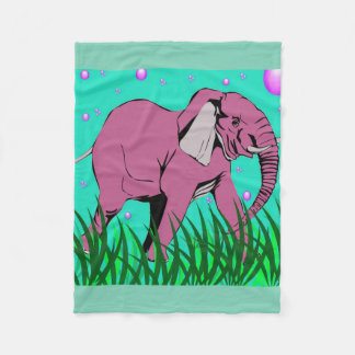 Polaire Belle couverture d'ouatine d'éléphant rose